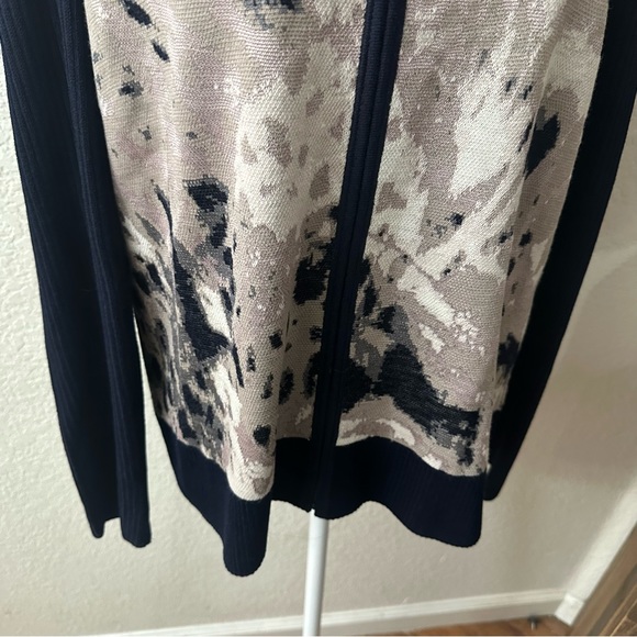 St John Mock Neck Zip up Sweater Jacket size large - Picture 9 of 9